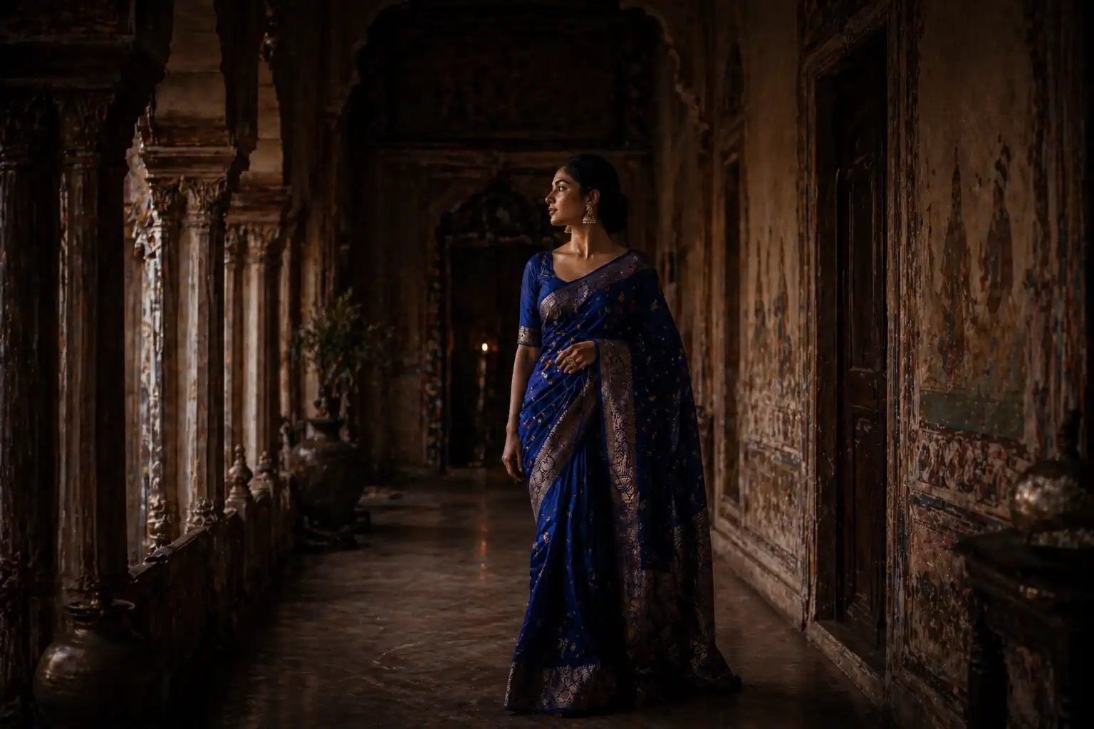 Draped Like a Queen — The Quiet Royalty of a Saree