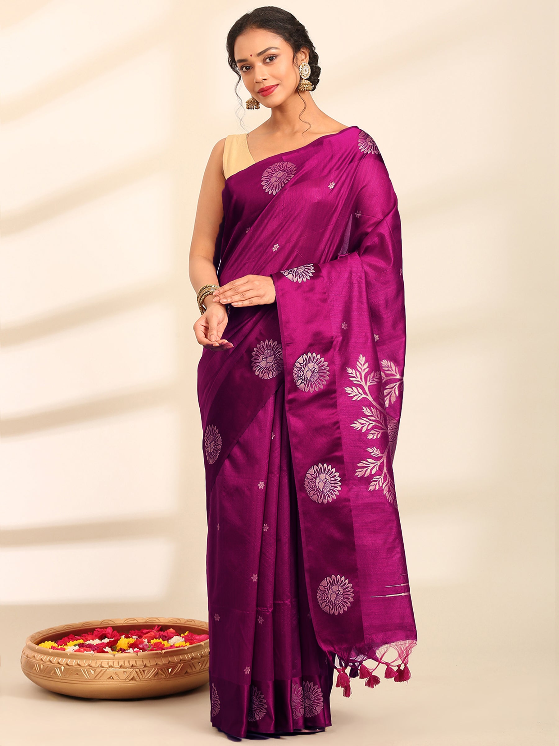 Jamuni Rang Mahal Banarasi Saree