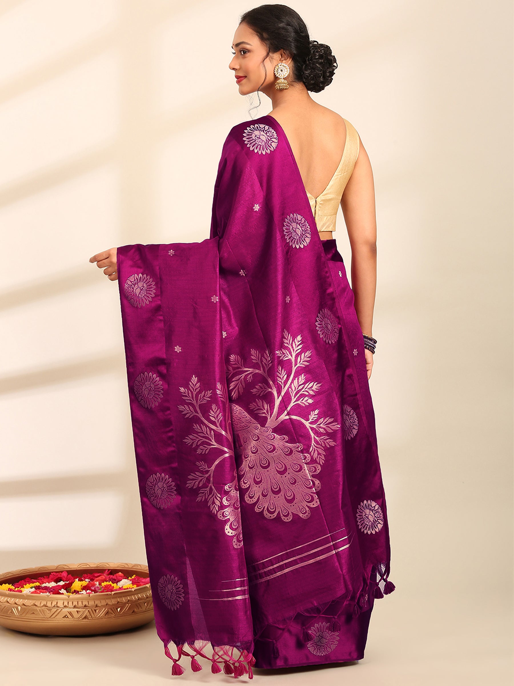 Jamuni Rang Mahal Banarasi Saree