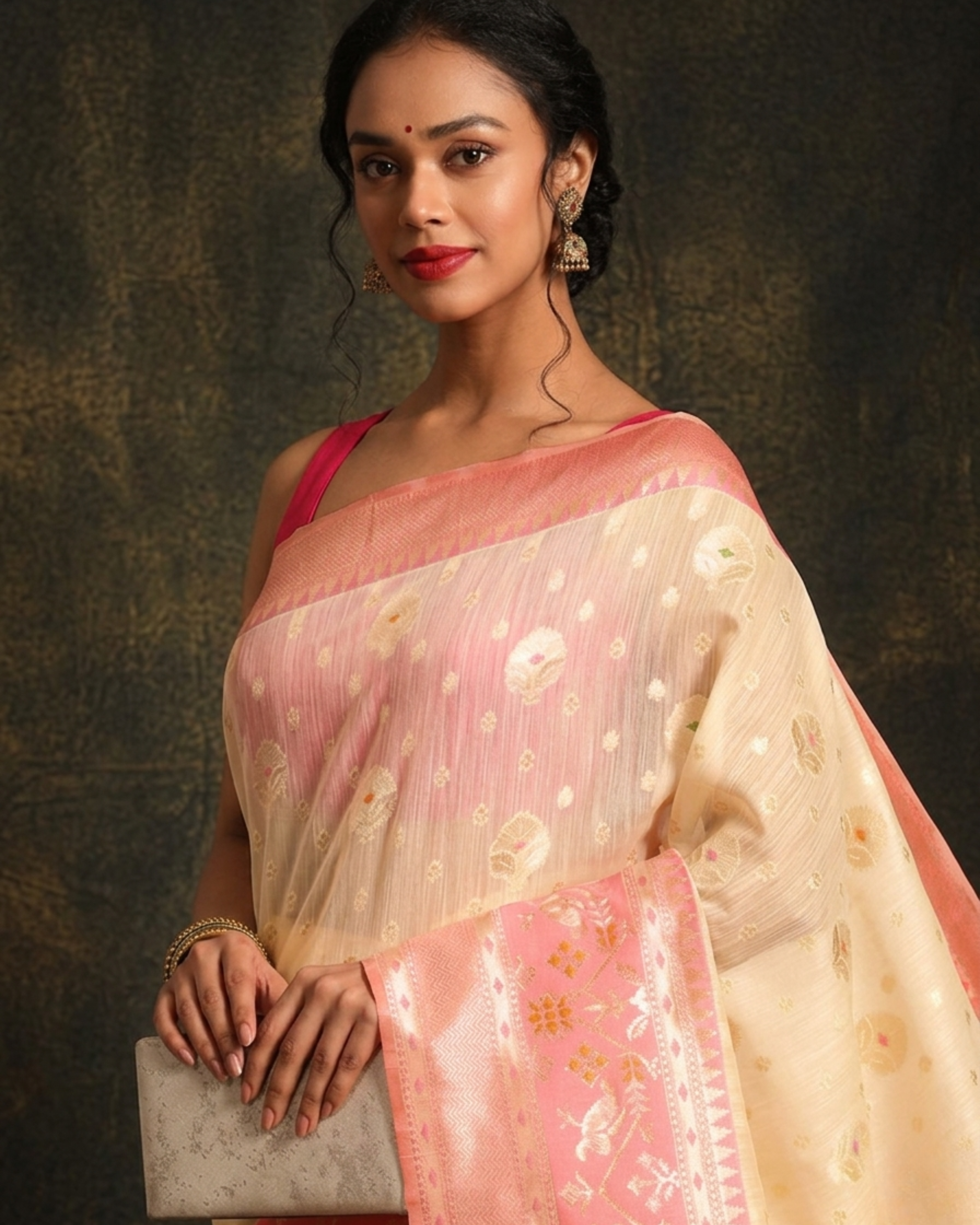 Gulabi Rangbaaz Banarasi saree