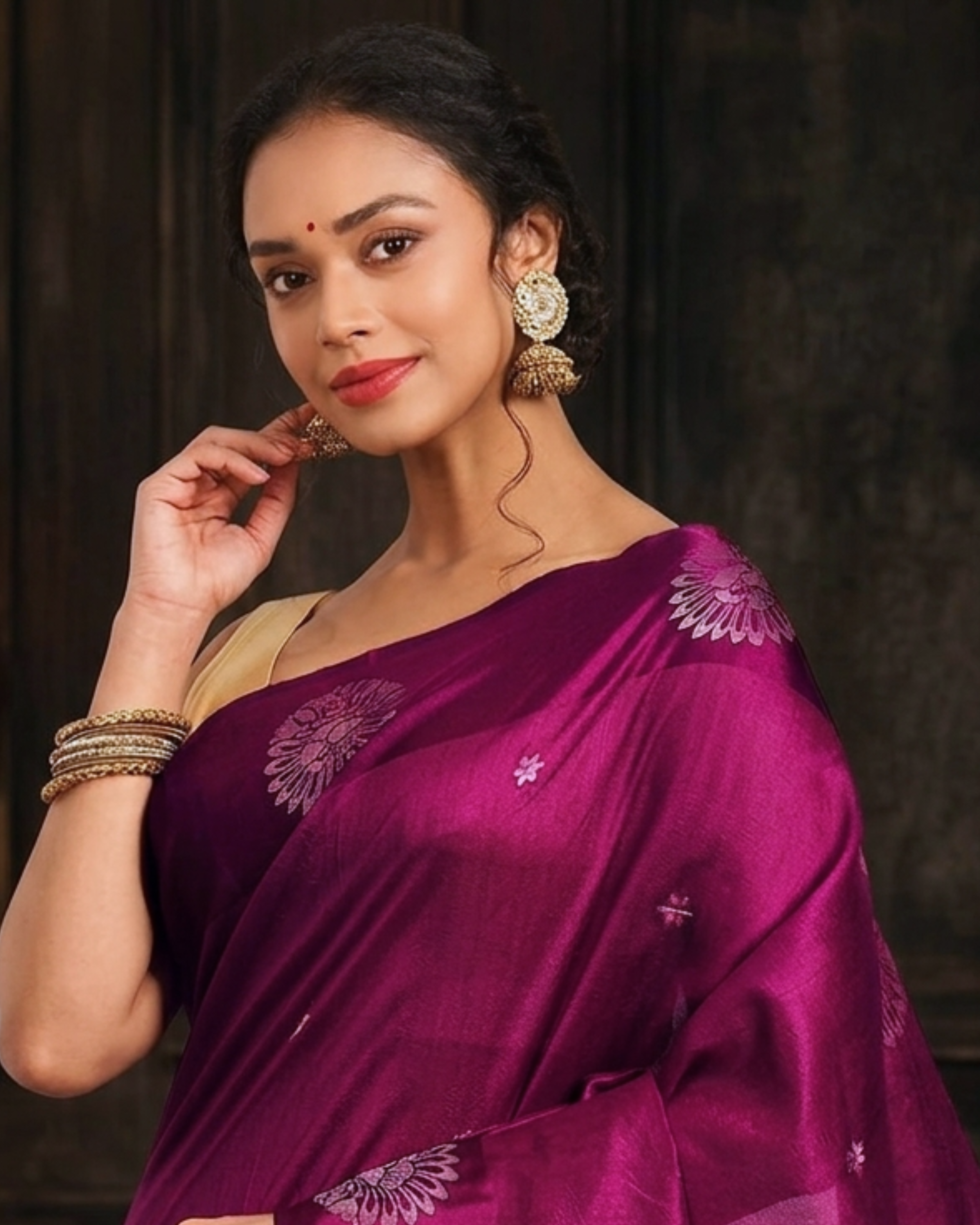 Jamuni Rang Mahal Banarasi Saree