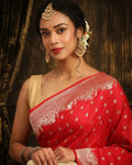 Kashi Sundari Red Banarasi Silk Saree