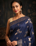 Neelkamal Buti Blue Banarasi Silk Saree