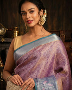 Mayur Neel Zari Banarasi Silk Saree