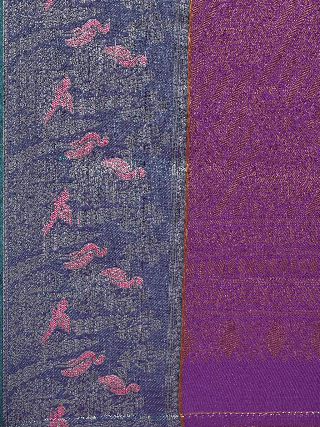 Mayur Neel Zari Banarasi Silk Saree