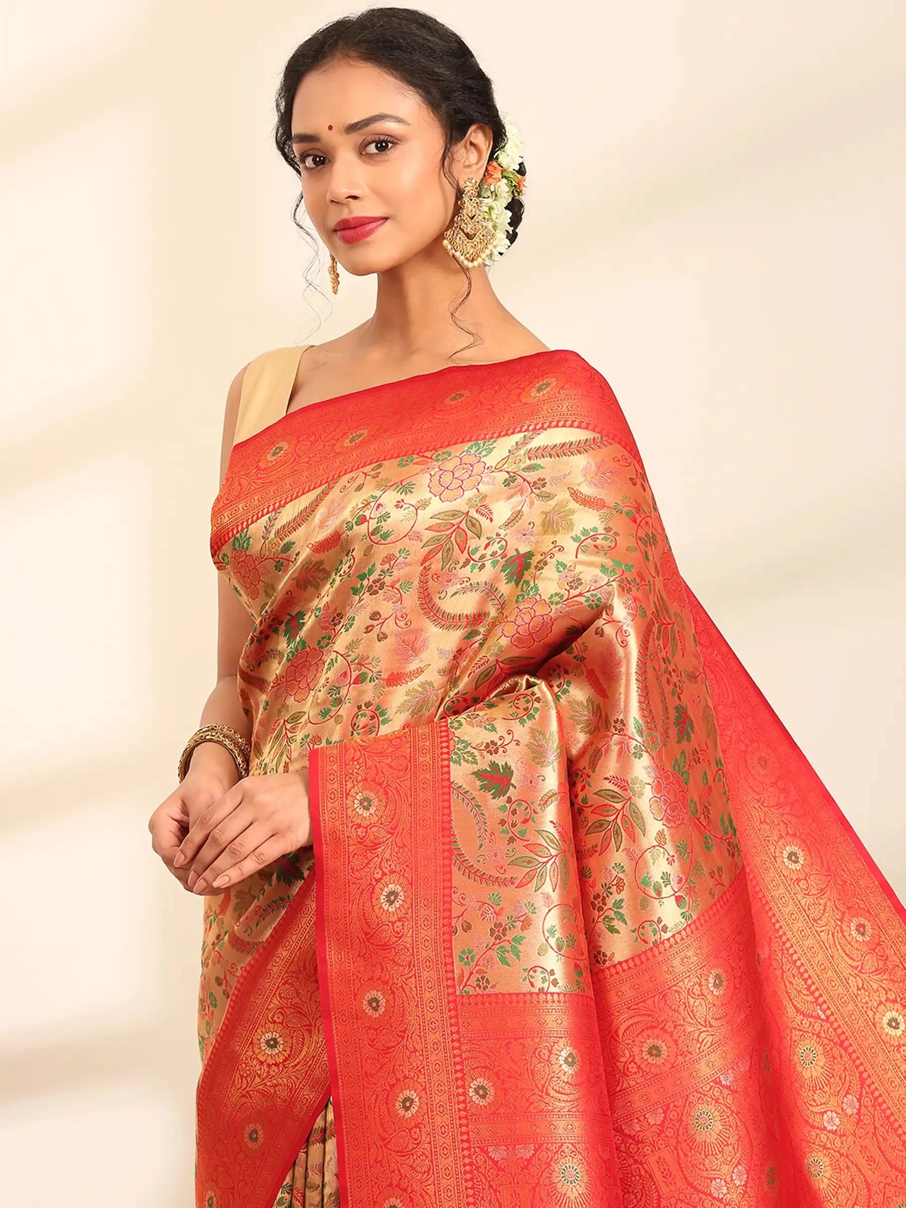Gulbahaar Meenakari Banarasi Silk Saree