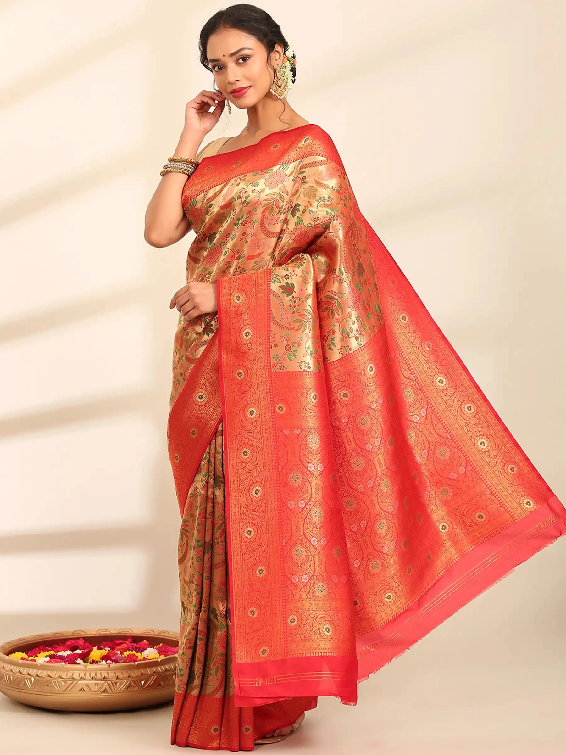 Gulbahaar Meenakari Banarasi Silk Saree