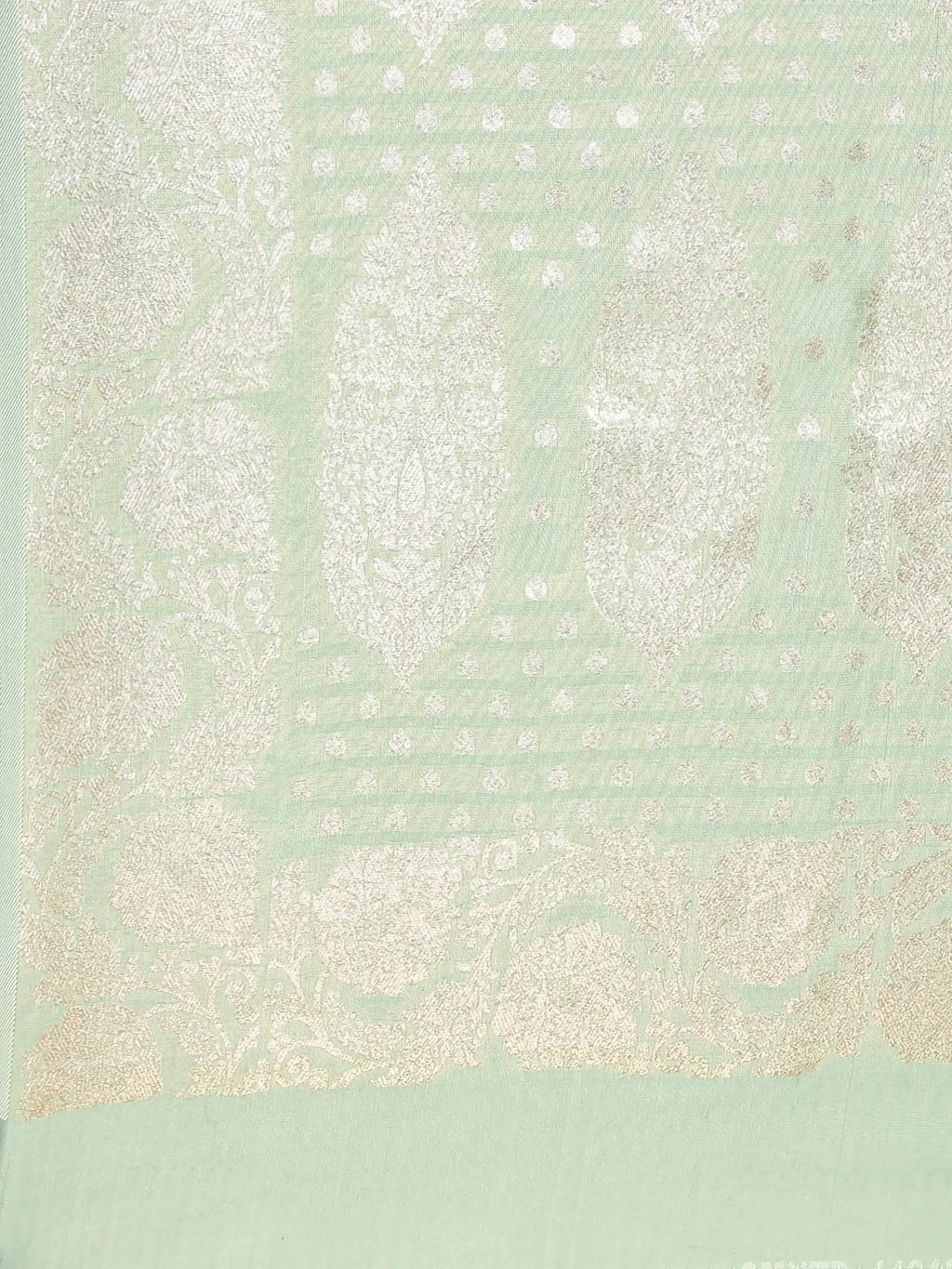 Mint Green Soft Banarasi Silk Saree
