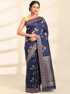 Neelkamal Buti Blue Banarasi Silk Saree