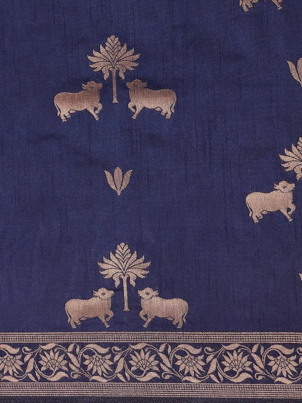 Neelkamal Buti Blue Banarasi Silk Saree
