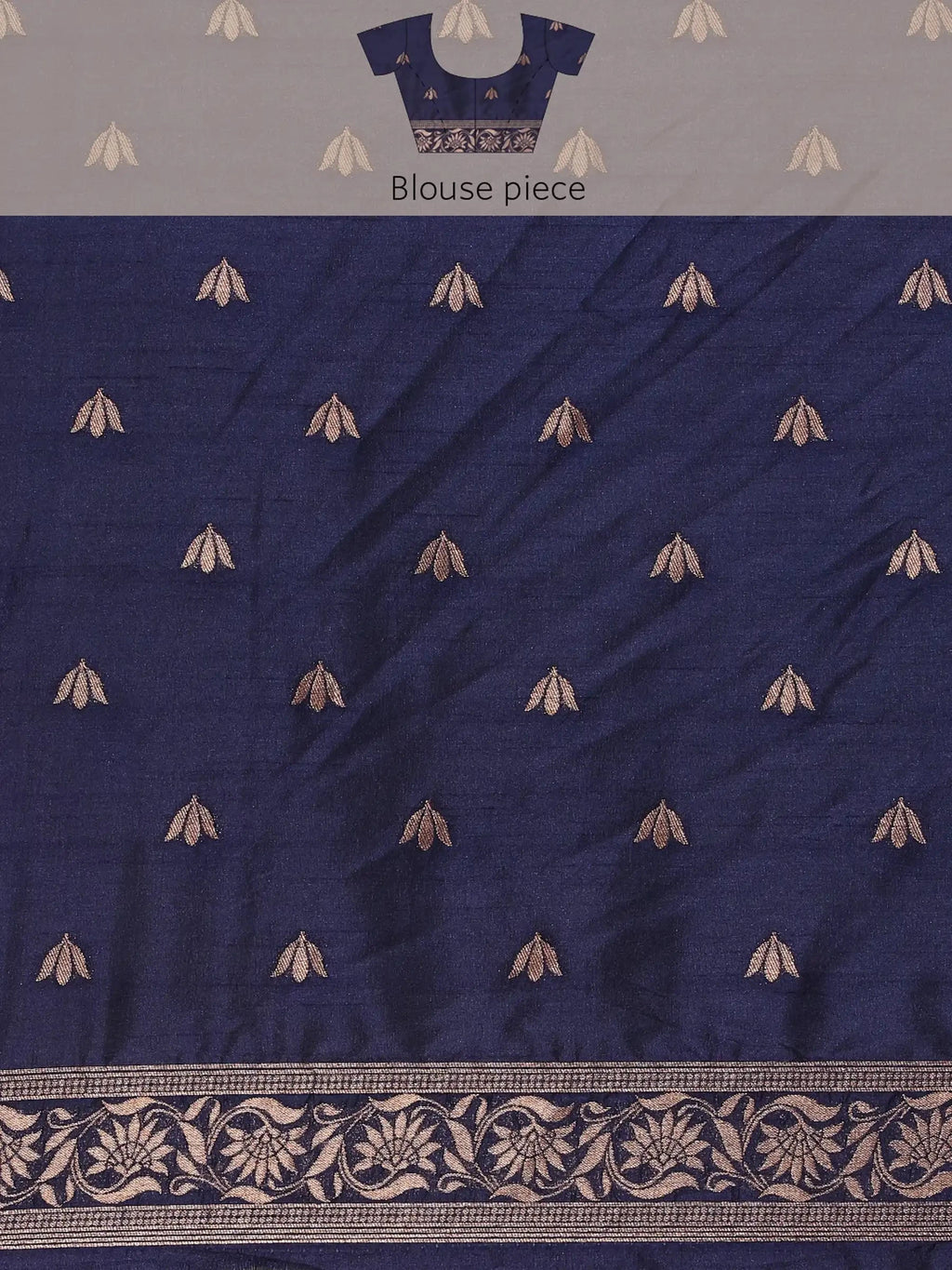 Neelkamal Buti Blue Banarasi Silk Saree