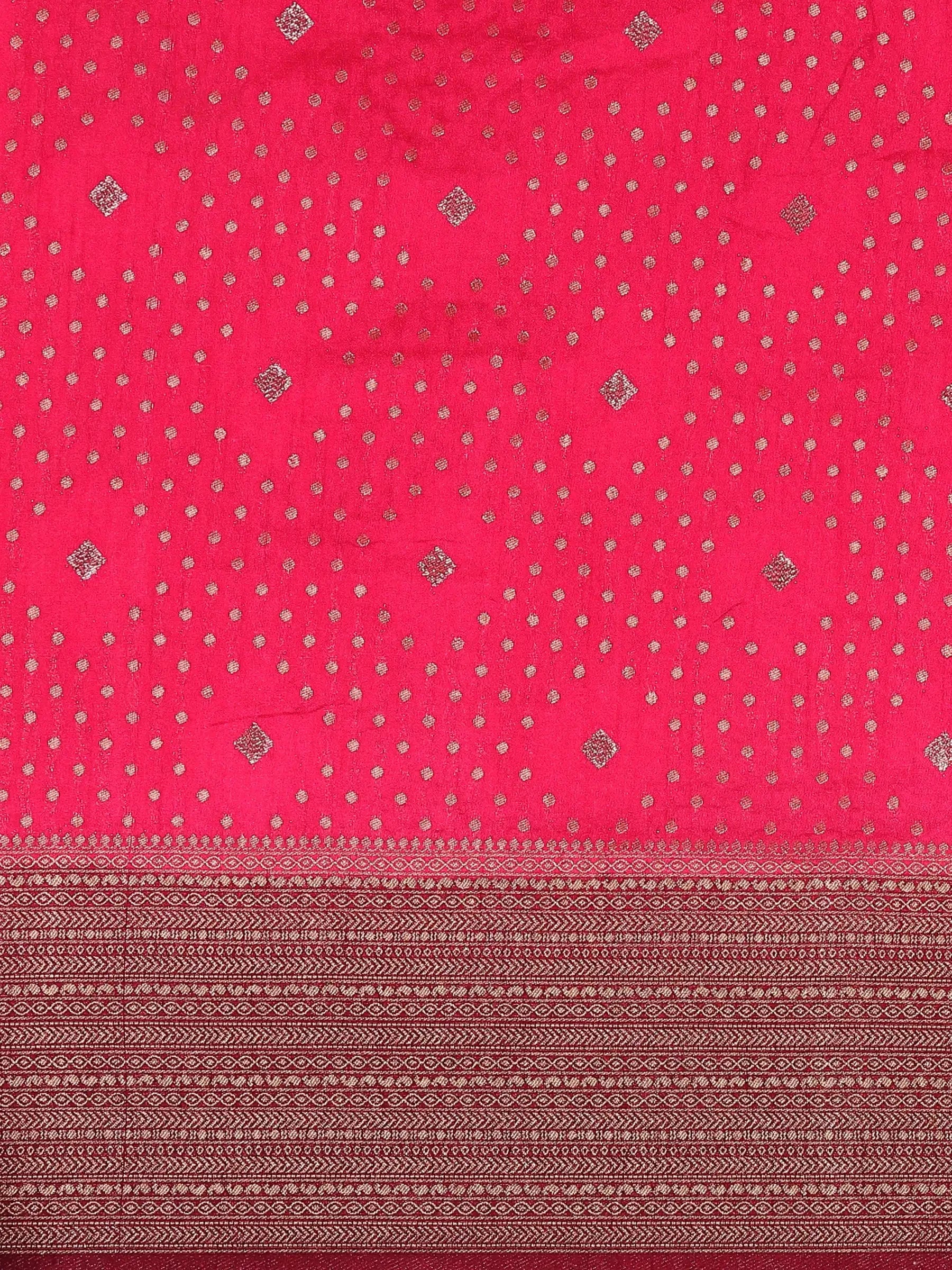 Gulabi Kashi Pink Banarasi Silk Saree