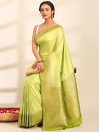 Kesari Kashi Lime Green Banarasi Silk Saree