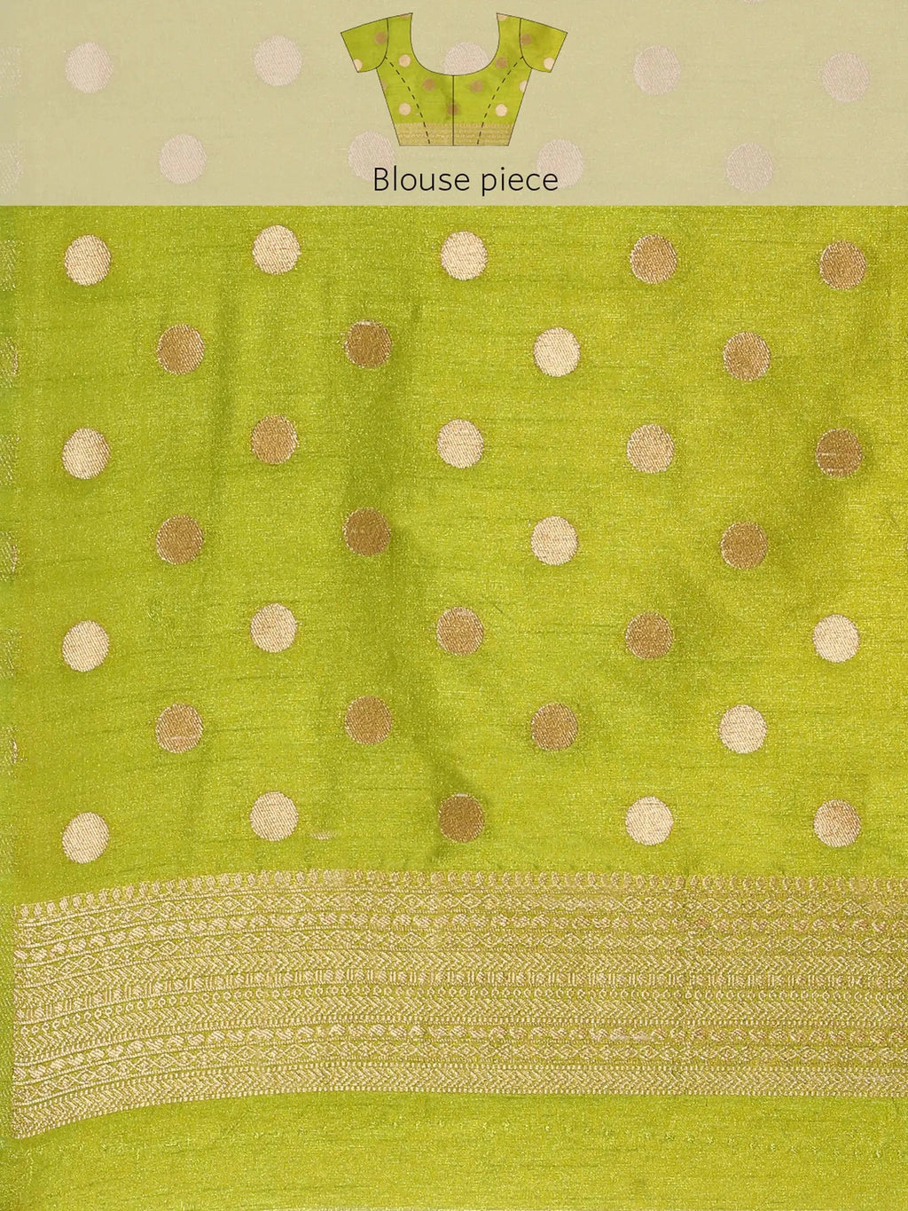 Kesari Kashi Lime Green Banarasi Silk Saree