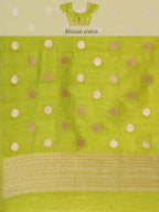 Kesari Kashi Lime Green Banarasi Silk Saree
