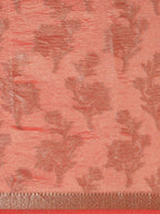 Surkh Rang Mahal Coral Banarasi Silk Saree