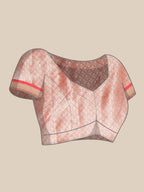 Surkh Rang Mahal Coral Banarasi Silk Saree