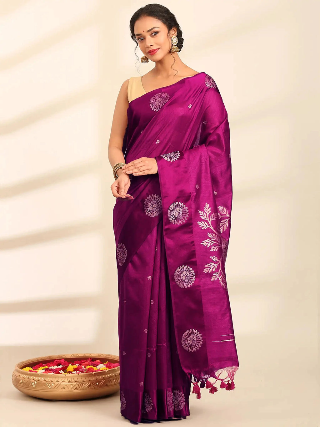 Jamuni Rang Mahal Banarasi Silk Saree