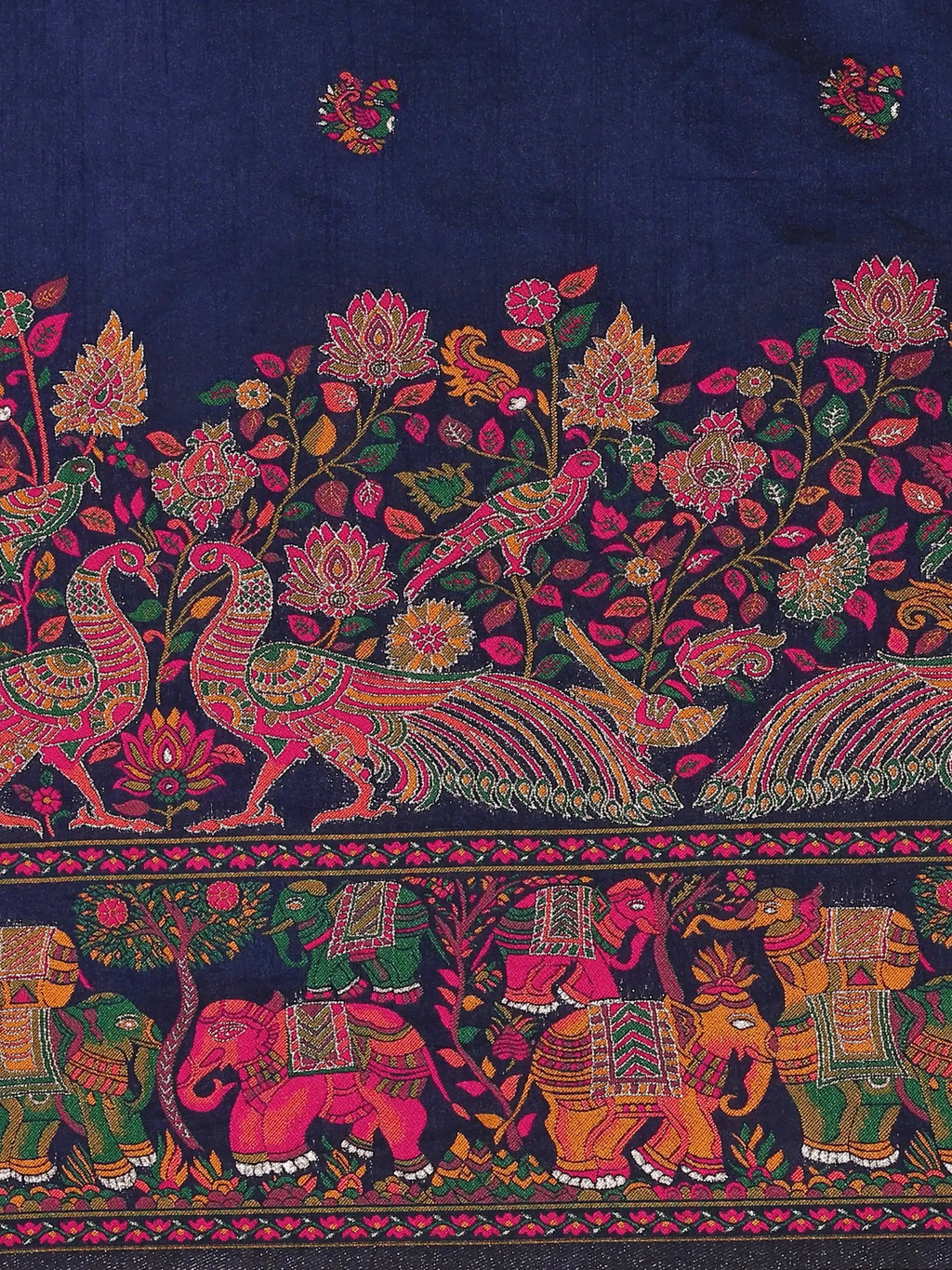 Meher-Gul Blue Zari Banarasi Silk Saree