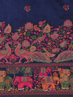 Meher-Gul Blue Zari Banarasi Silk Saree