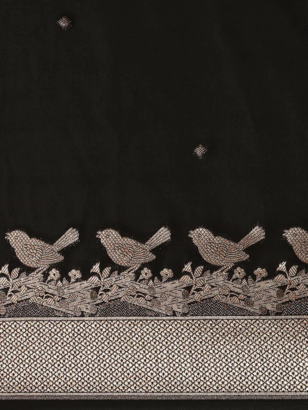 Raat Rani Black Banarasi Silk Saree