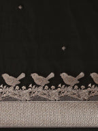 Raat Rani Black Banarasi Silk Saree