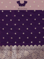 Surmayi Jaal Purple Banarasi Silk Saree
