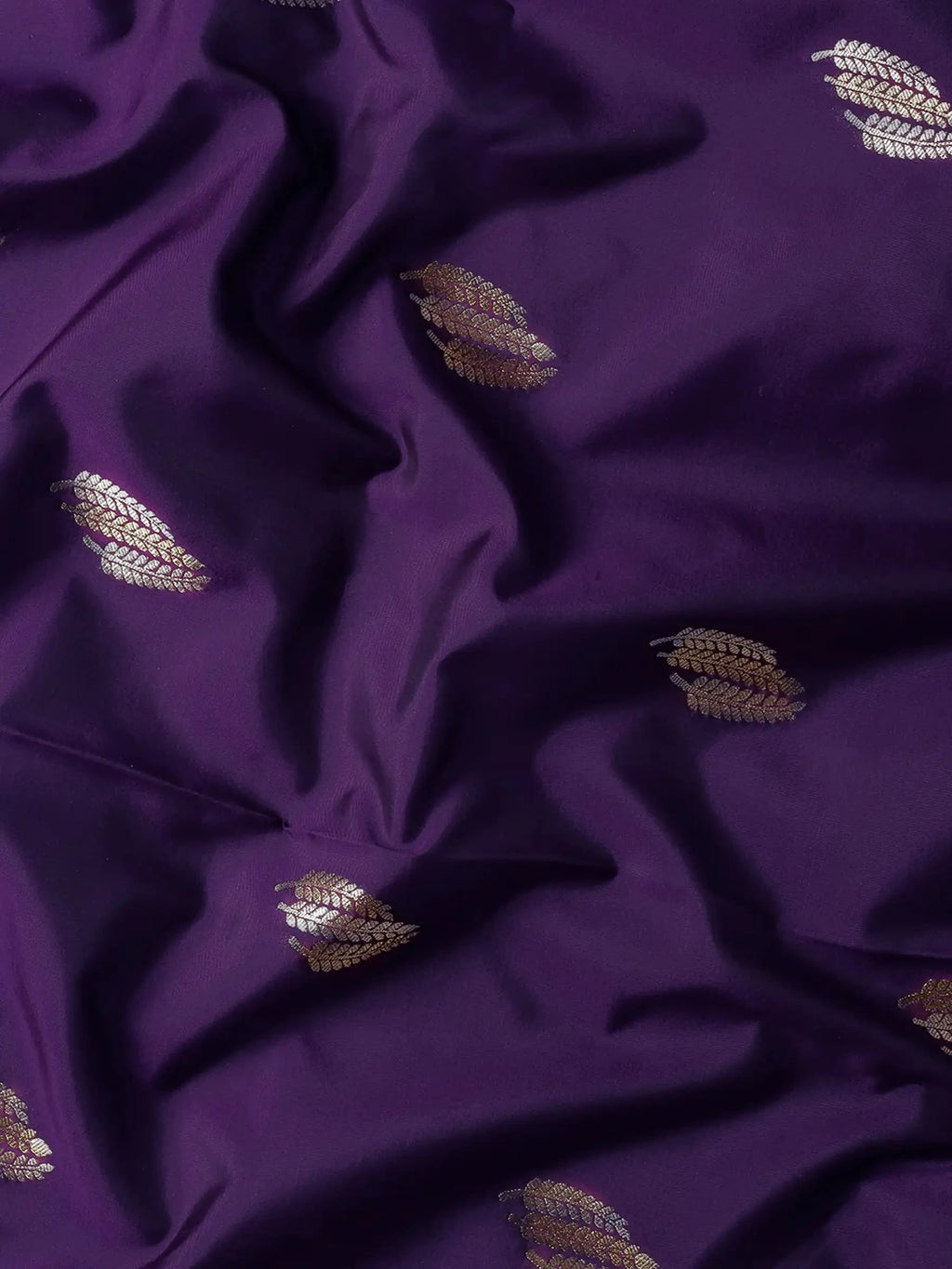 Surmayi Jaal Purple Banarasi Silk Saree