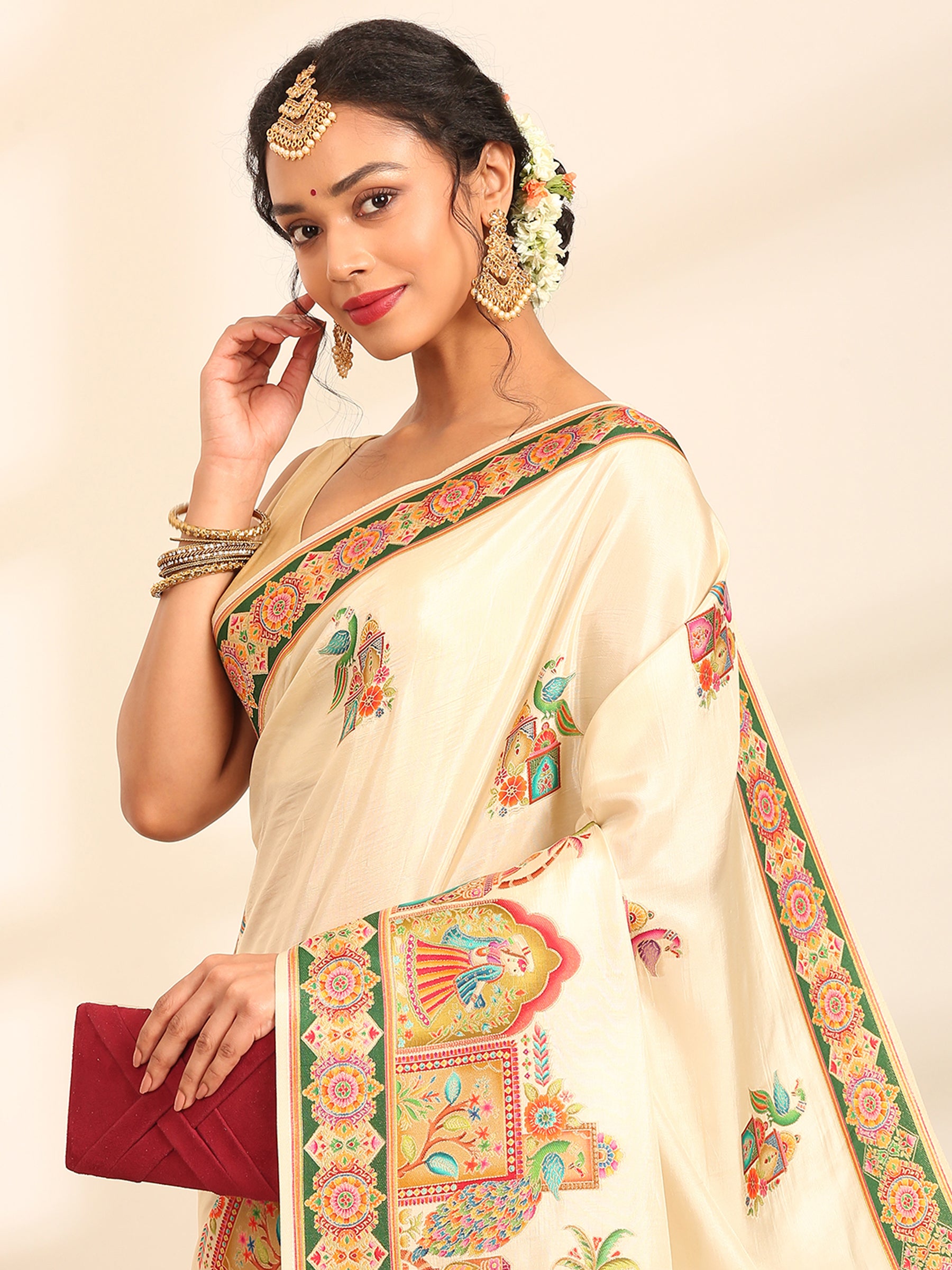 Ganga Jamuna Zari Banarasi Saree