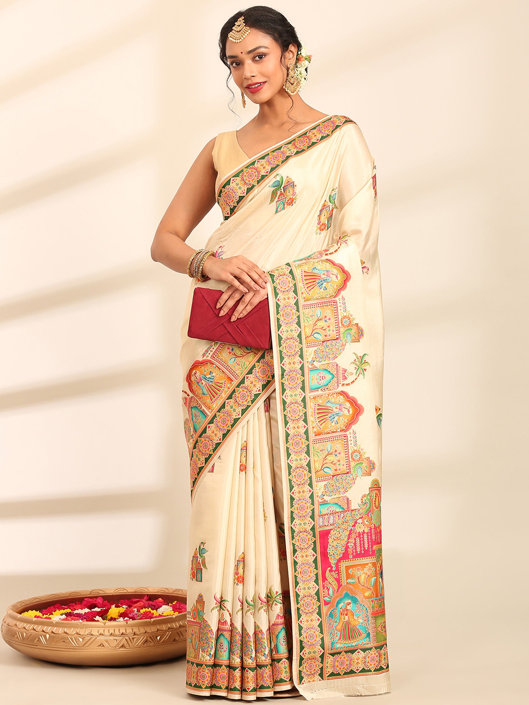 Ganga Jamuna Zari Banarasi Saree