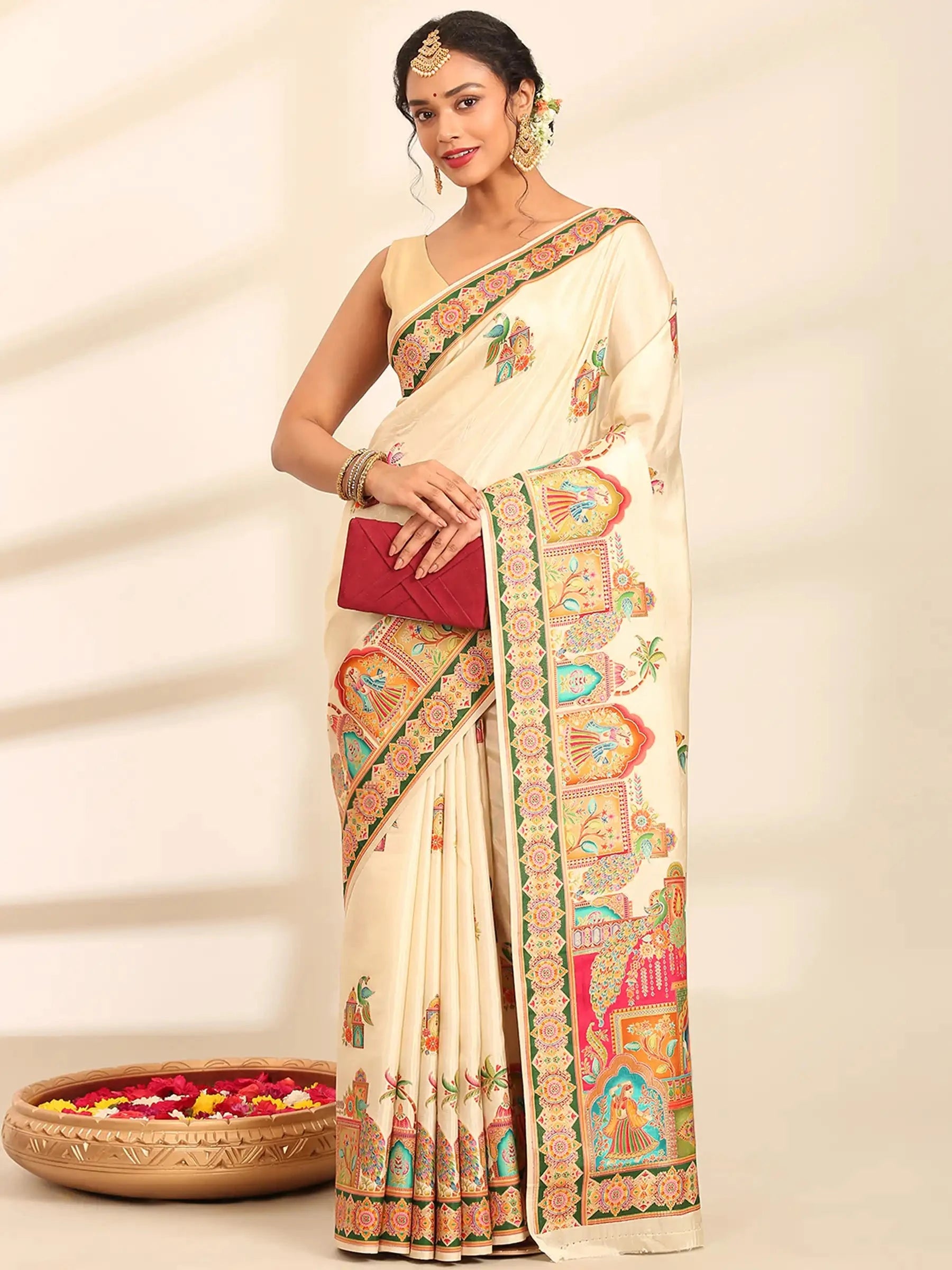 Ganga Jamuna Zari Banarasi Silk Saree