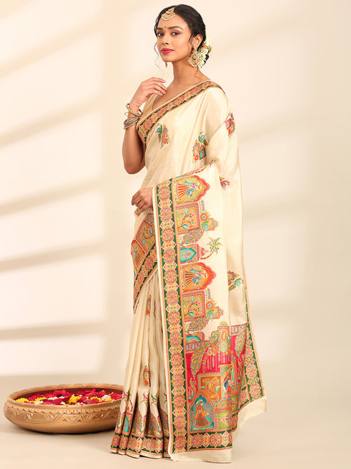 Ganga Jamuna Zari Banarasi Saree