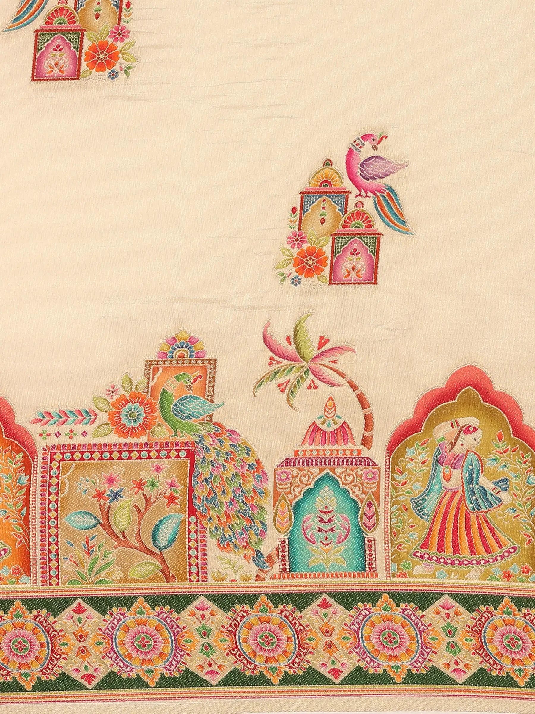 Ganga Jamuna Zari Banarasi Silk Saree