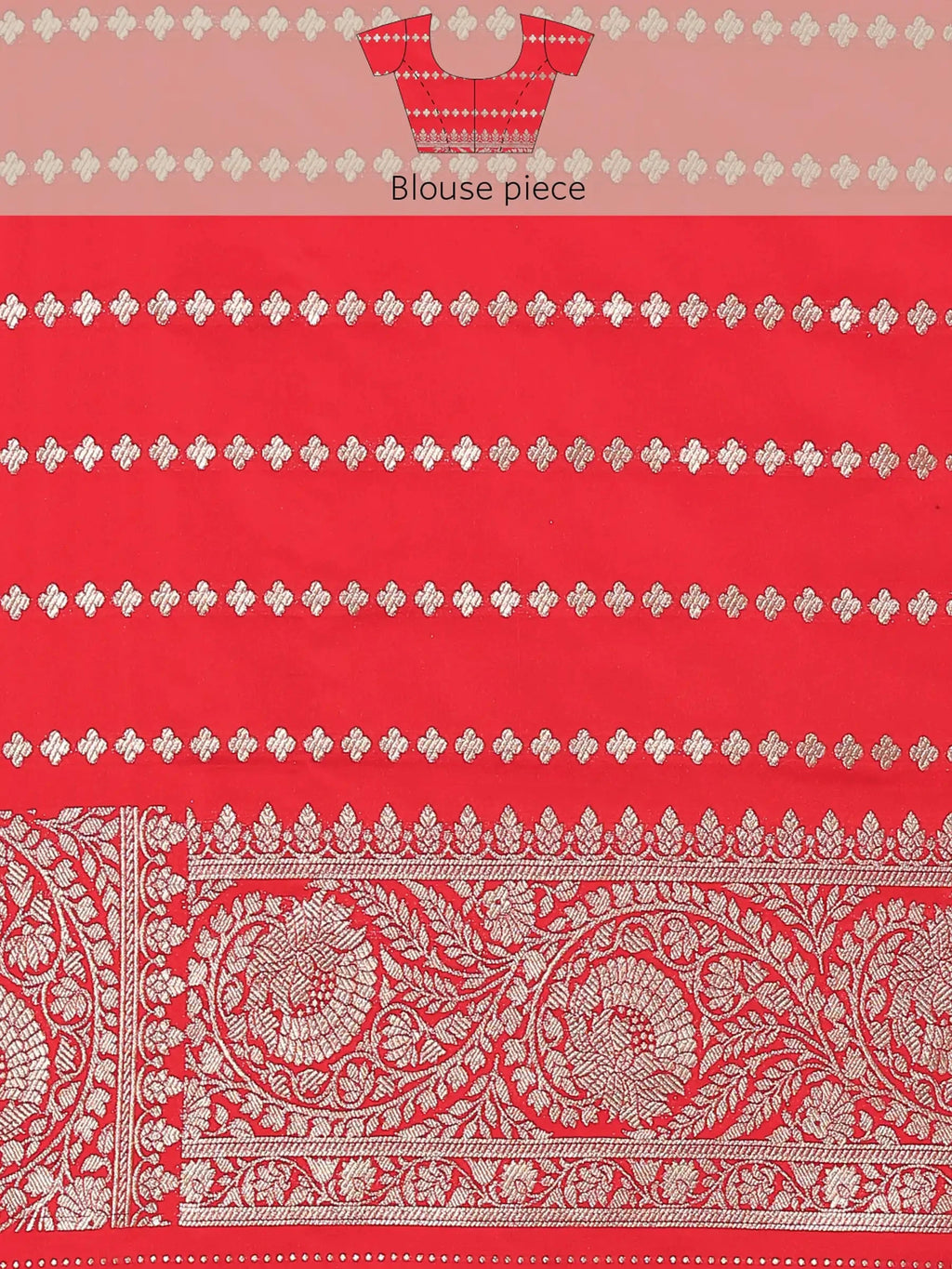 Padma Meenakari Jaal Banarasi Silk Saree