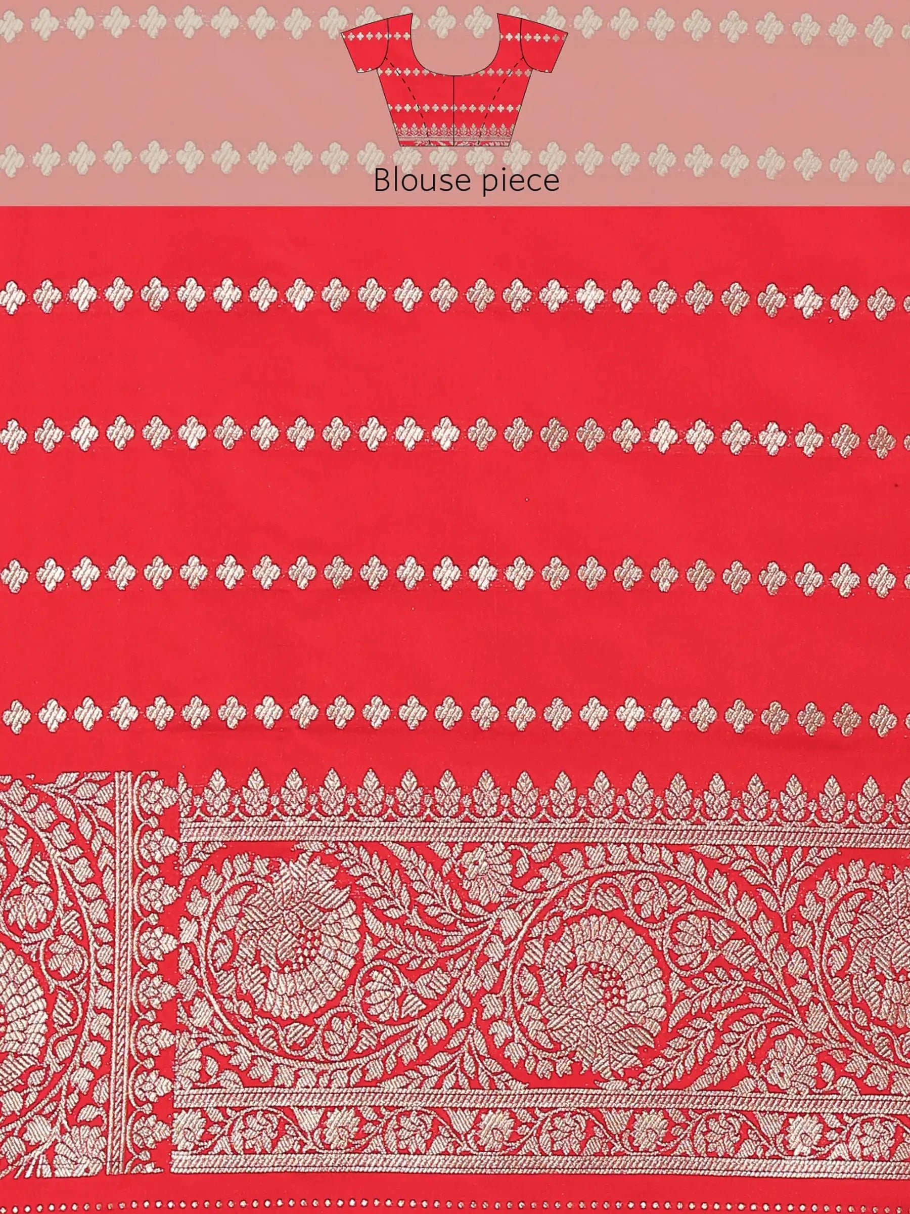 Padma Meenakari Jaal Banarasi Silk Saree