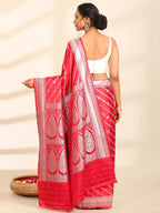 Rani Gulaab Red Banarasi Silk Saree