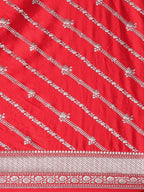 Rani Gulaab Red Banarasi Silk Saree