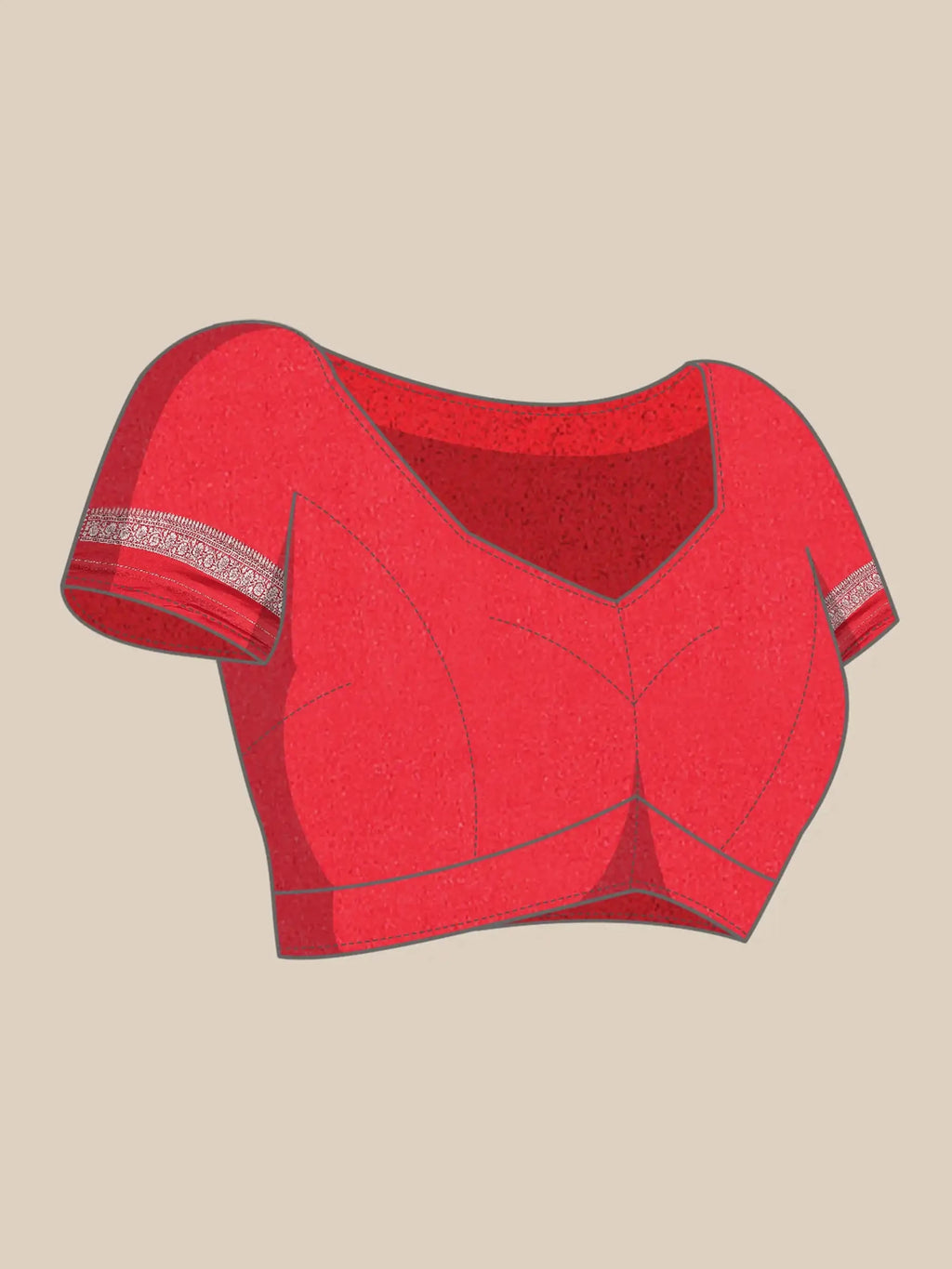 Rani Gulaab Red Banarasi Silk Saree