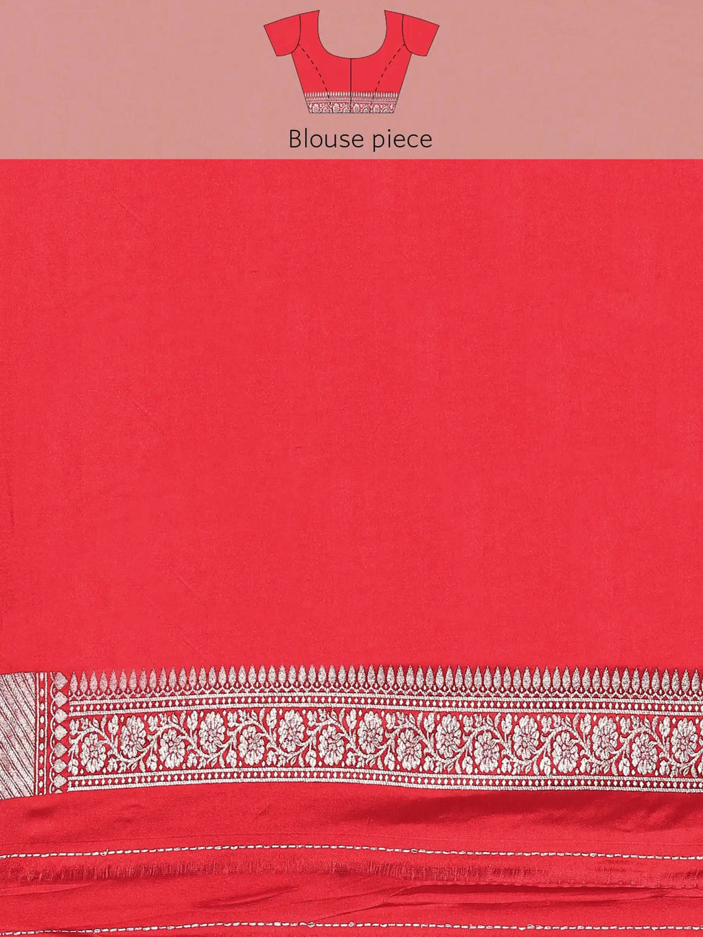 Rani Gulaab Red Banarasi Silk Saree