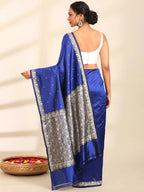 Neelambari Blue Zari Banarasi Silk Saree