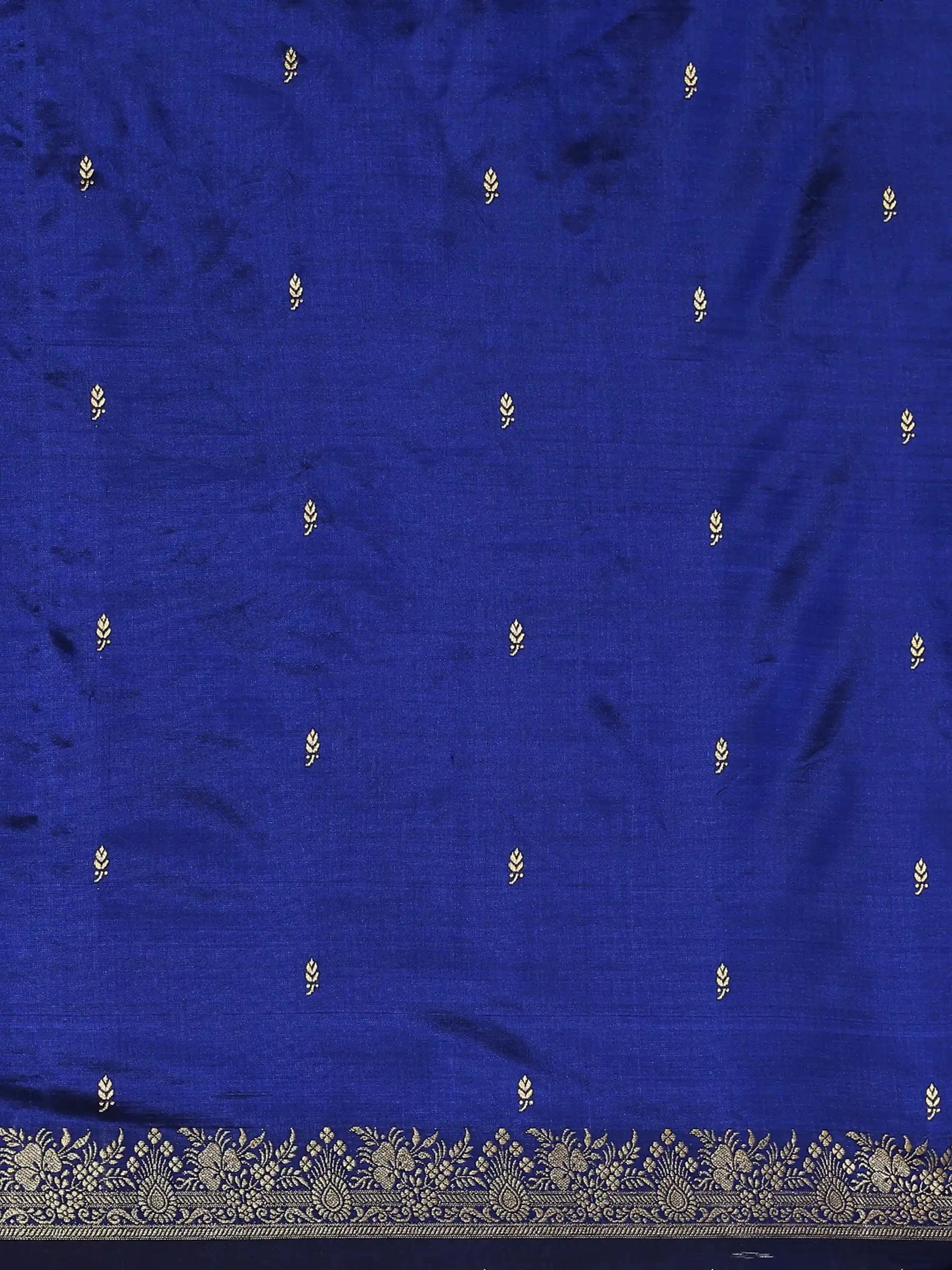 Neelambari Blue Zari Banarasi Silk Saree