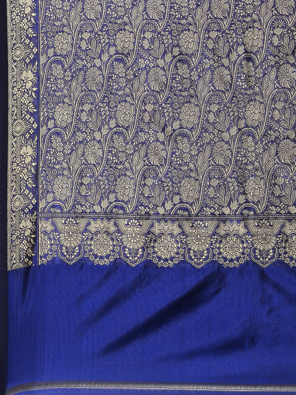 Neelambari Blue Zari Banarasi Silk Saree