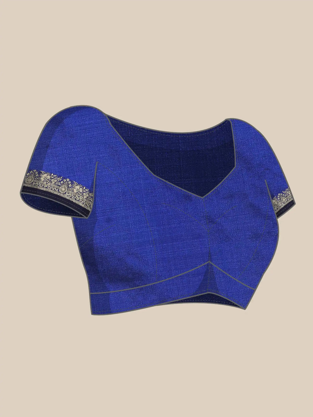 Neelambari Blue Zari Banarasi Silk Saree