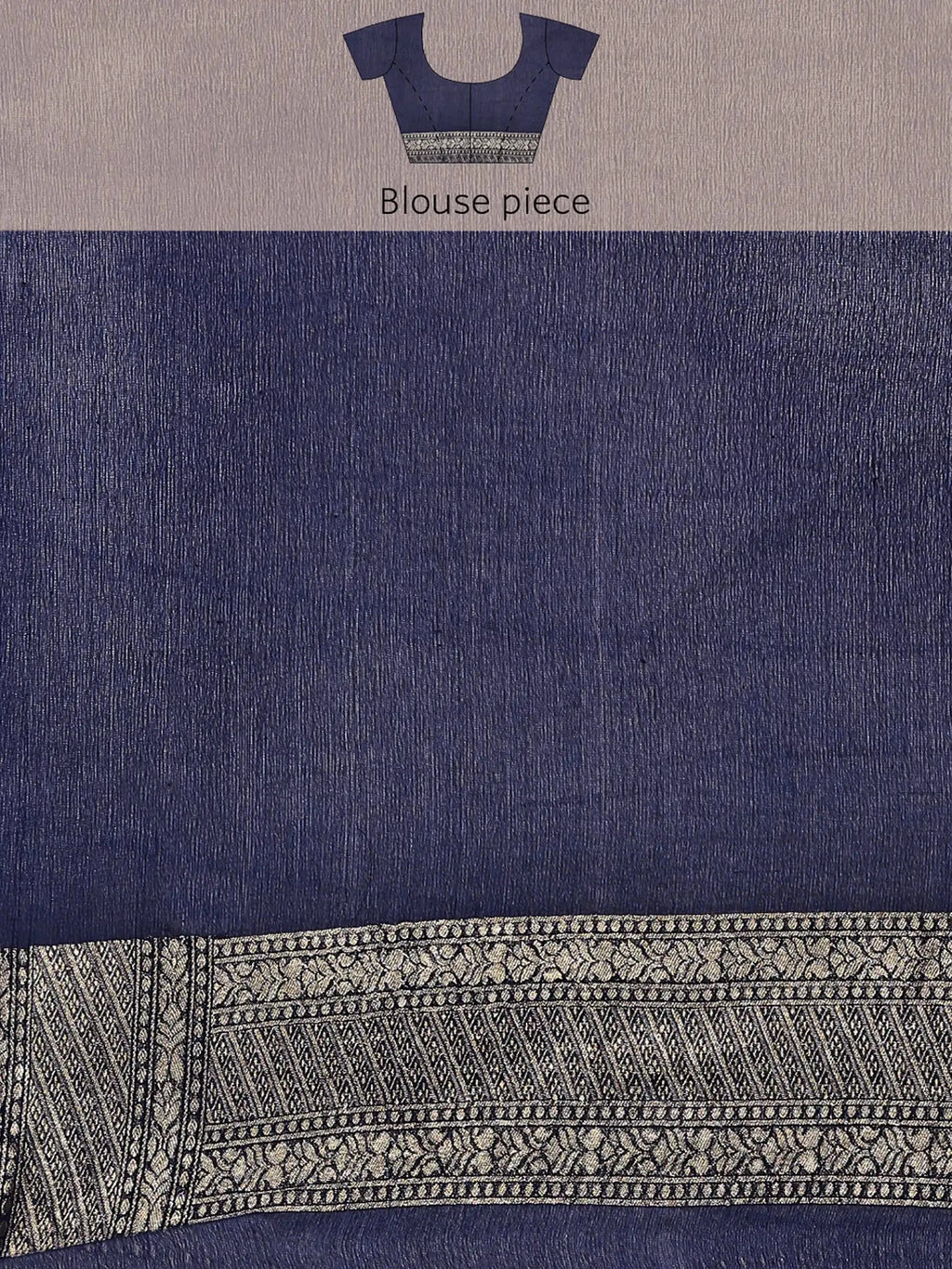 Rajkumari Chevron Blue Banarasi Silk Saree