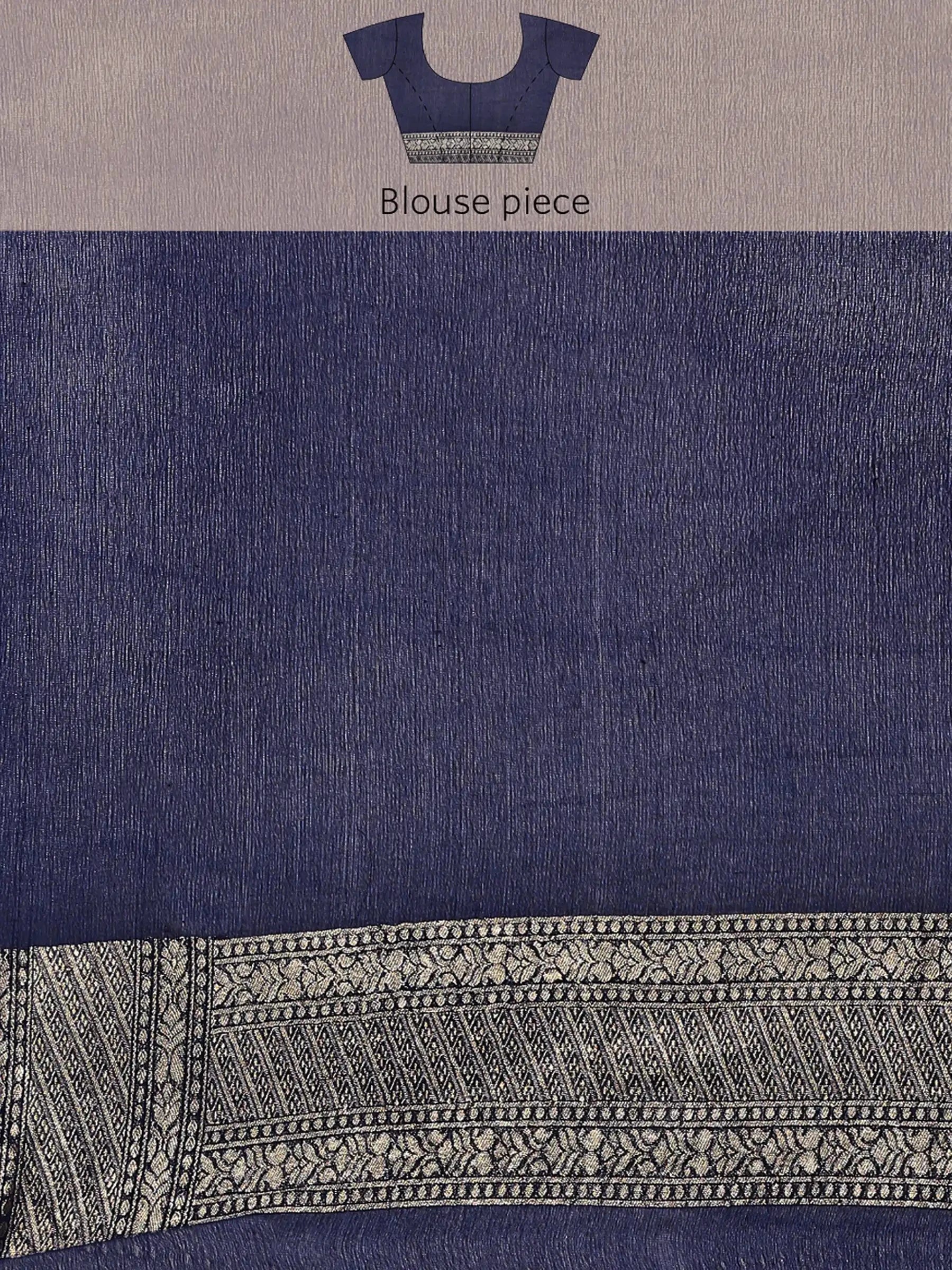 Rajkumari Chevron Blue Banarasi Silk Saree