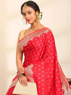 Kashi Sundari Red Banarasi Silk Saree