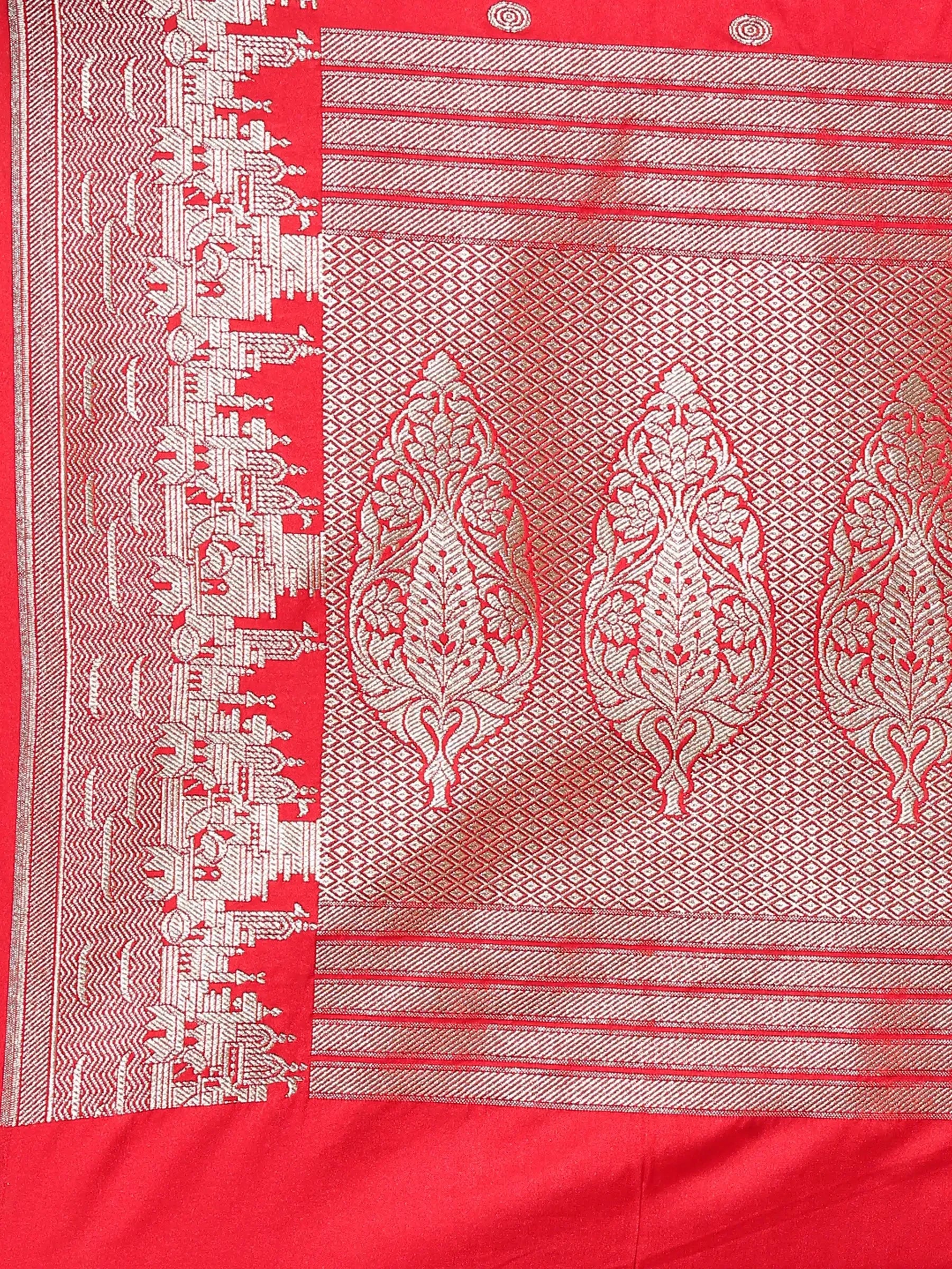 Kashi Sundari Red Banarasi Silk Saree