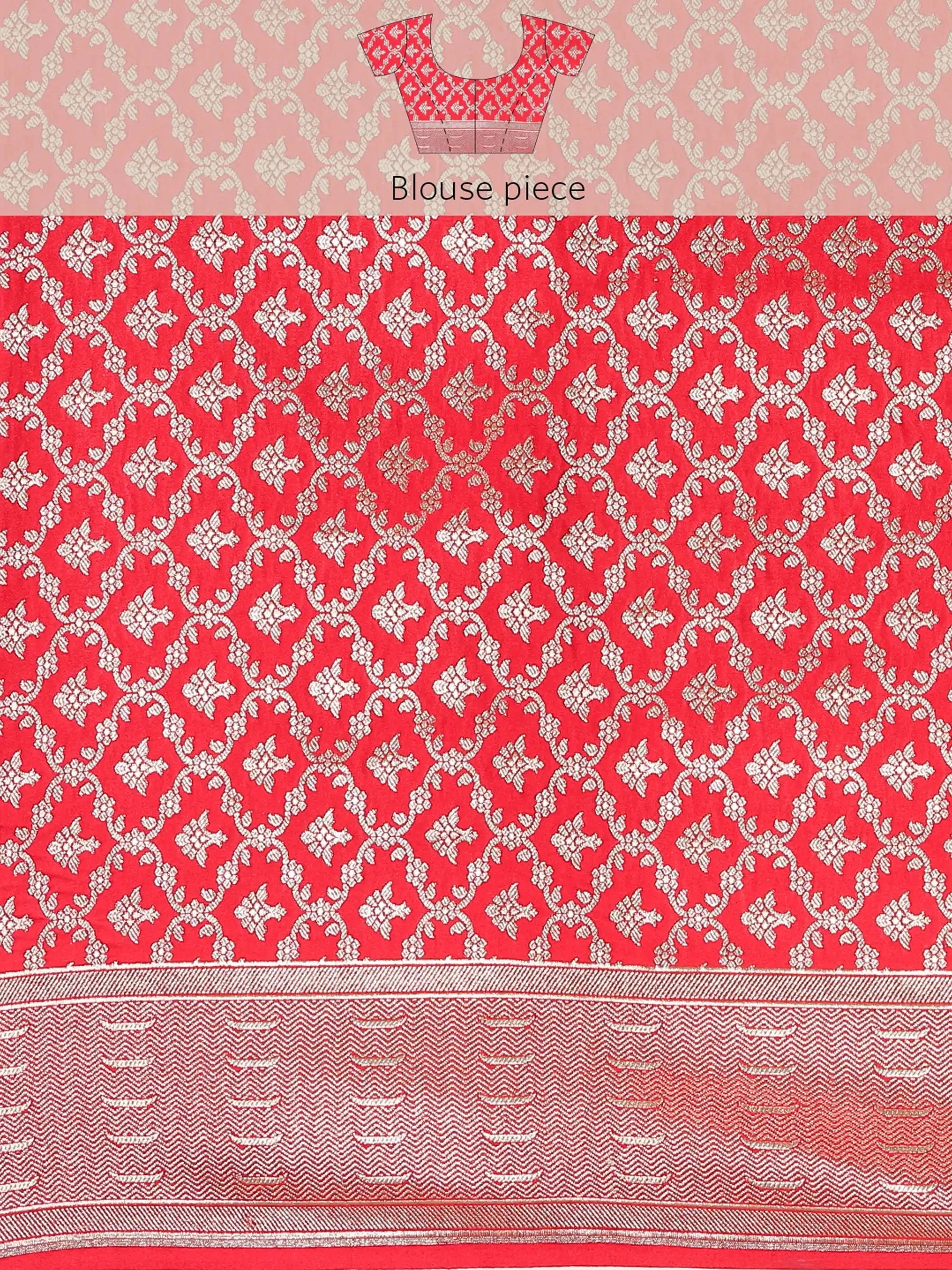 Kashi Sundari Red Banarasi Silk Saree
