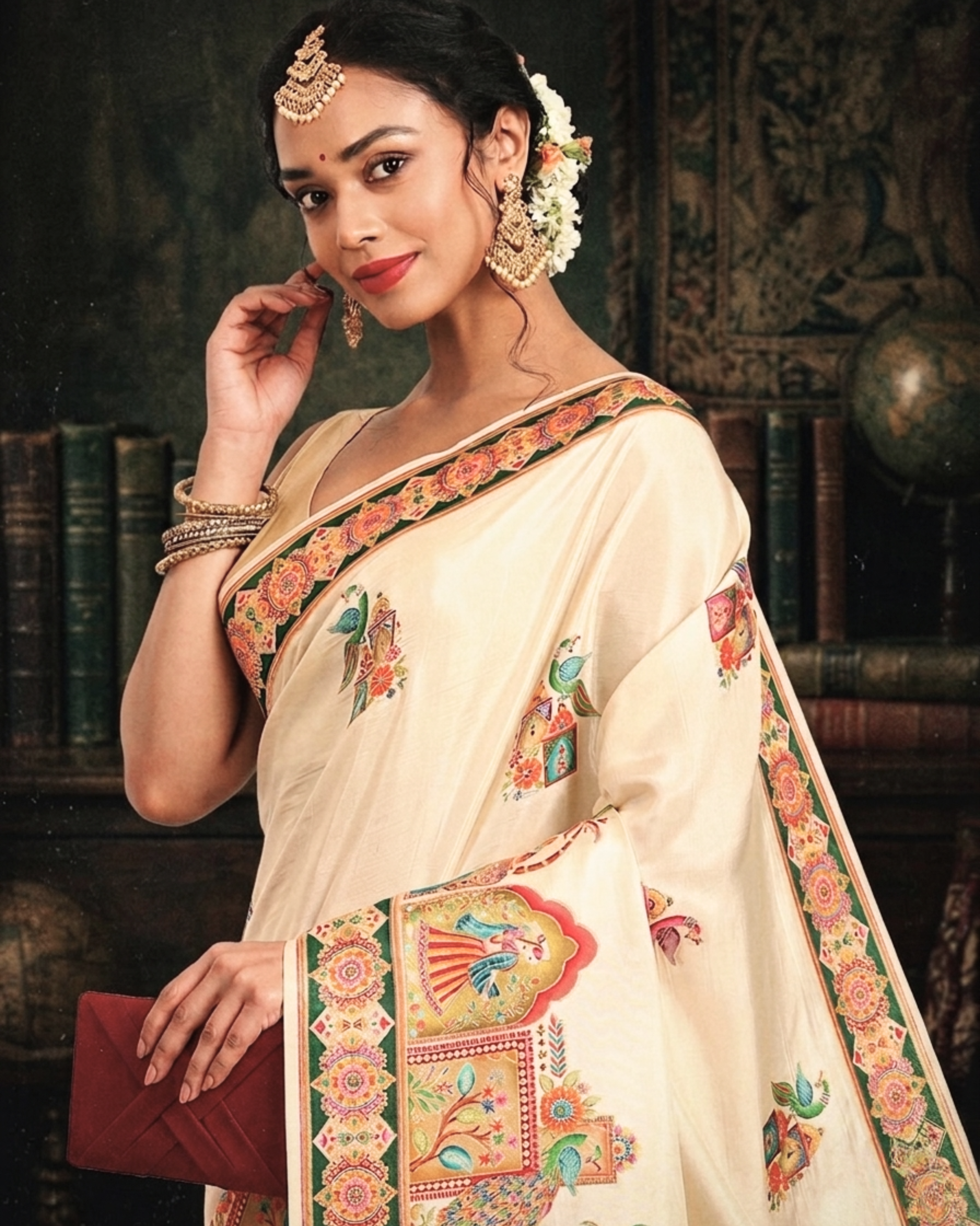 Ganga Jamuna Zari Banarasi Saree