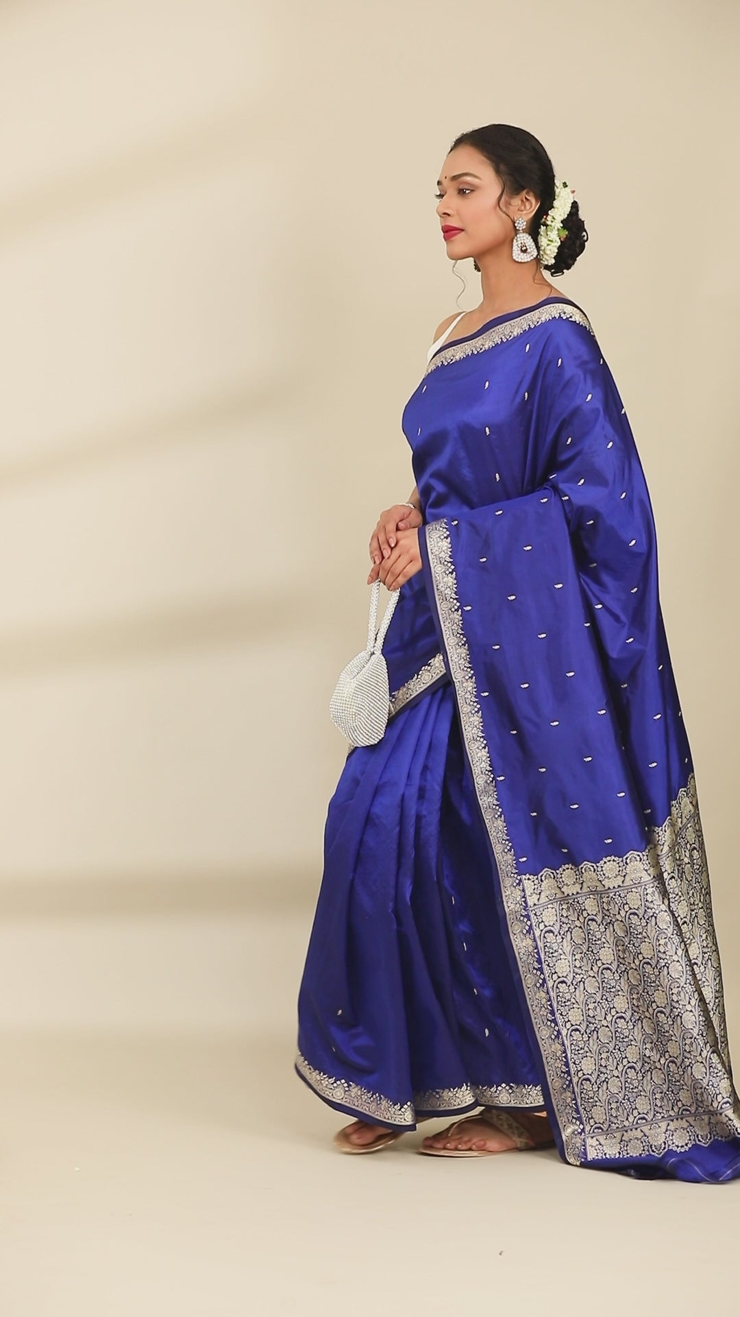 Neelambari Zari Banarasi Saree